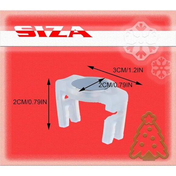 Magnetic Christmas Light Clips for E17-C9 Holiday Lighting Sockets (Nickel-25MC) - Picture 1 of 6